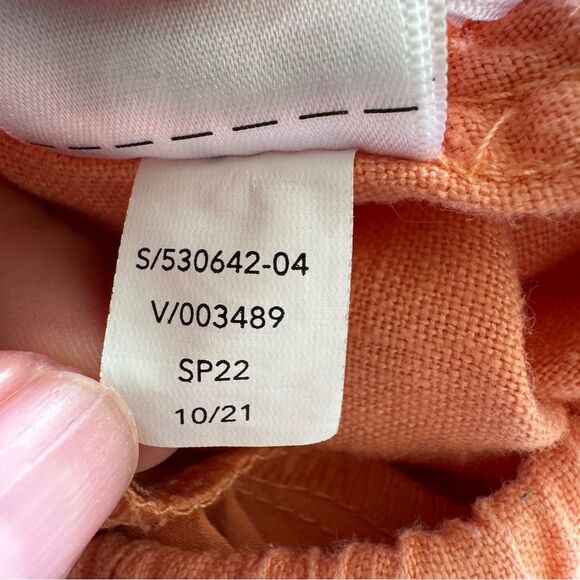 Athleta Womens 12 Cabo Linen Jogger in Orange Elastic Waistband Drawstring - Picture 10 of 10